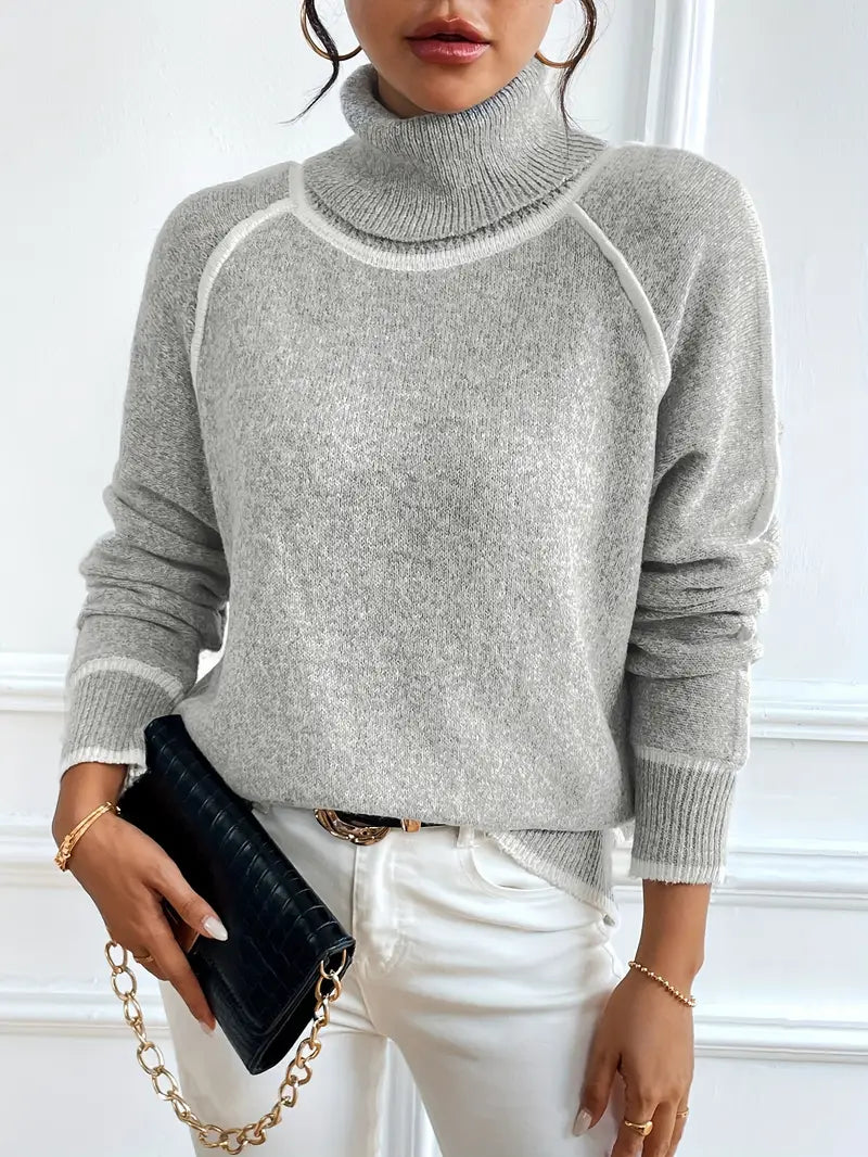 Women's Roll Neck Jumper Long Sleeve | Winter
