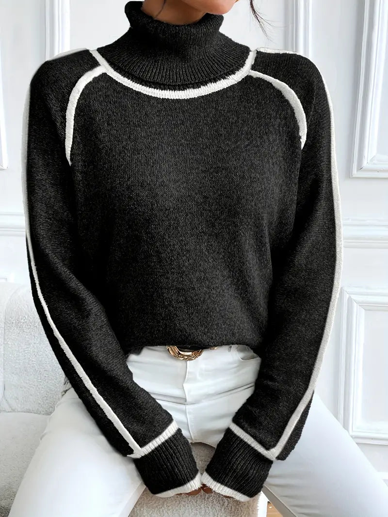 Women's Roll Neck Jumper Long Sleeve | Winter