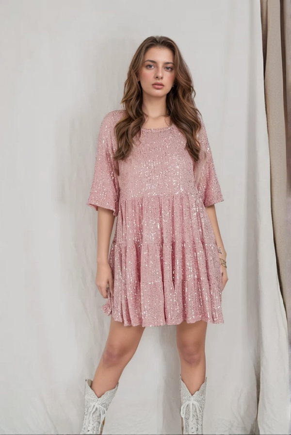 Women’s Sequin Mini Dress Loose Fit | Party