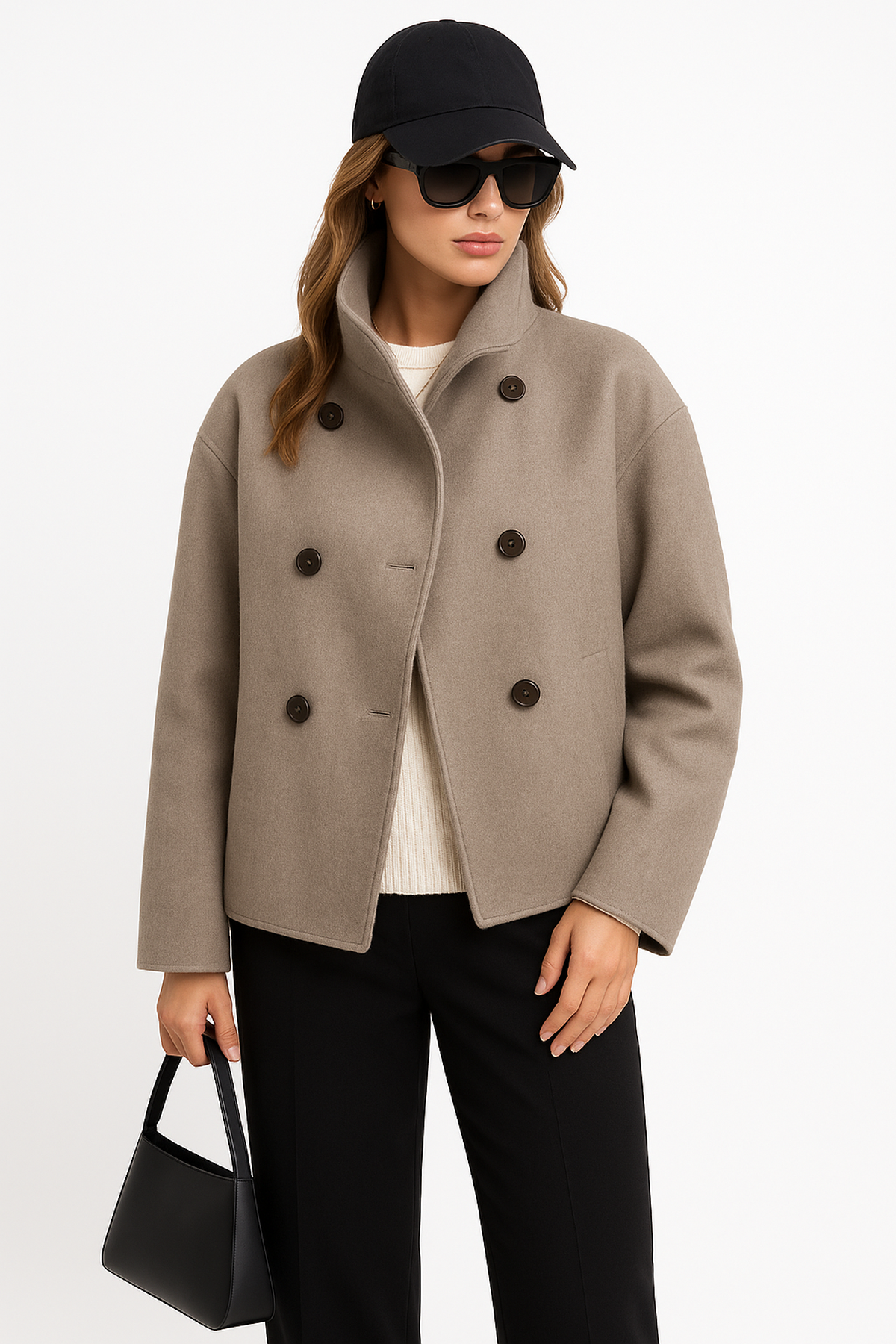 Women's Short Trench Coat | Double Breasted