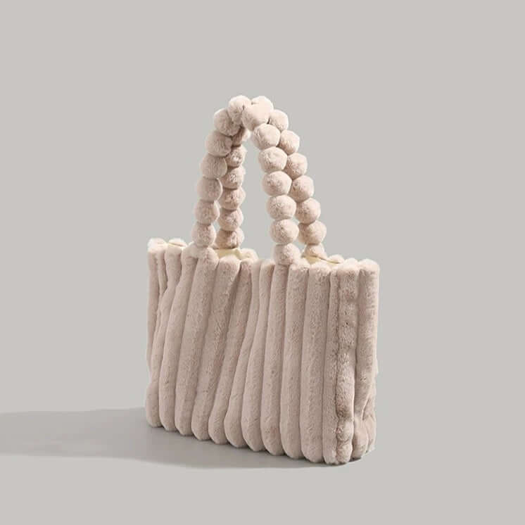 Women's Tote Bag Plush Pom-Pom Handles | Trendy