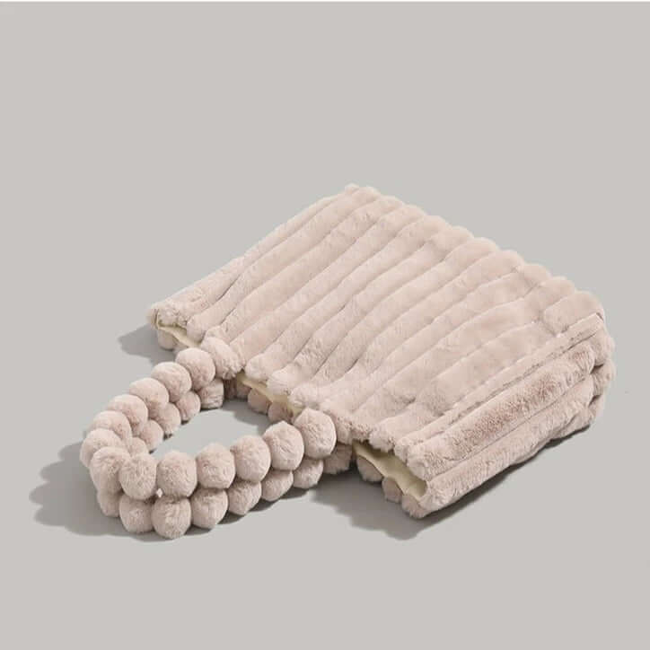 Women's Tote Bag Plush Pom-Pom Handles | Trendy