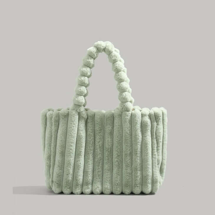 Women's Tote Bag Plush Pom-Pom Handles | Trendy