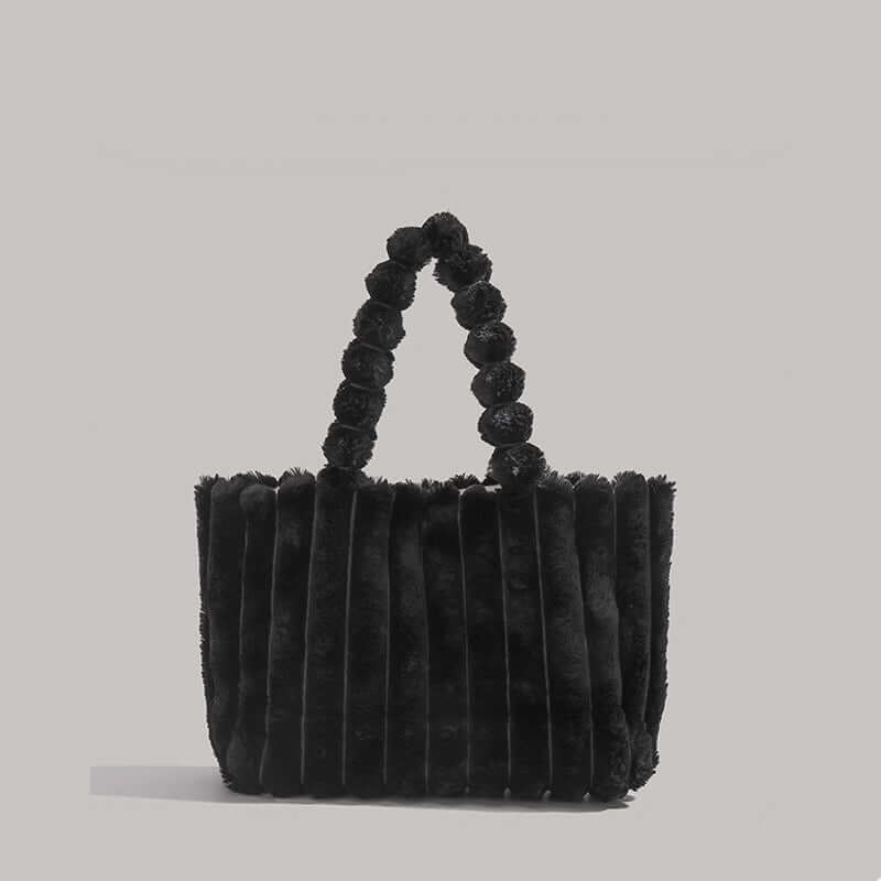 Women's Tote Bag Plush Pom-Pom Handles | Trendy