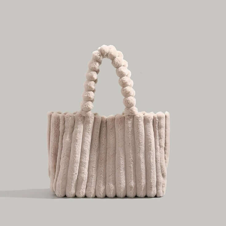 Women's Tote Bag Plush Pom-Pom Handles | Trendy