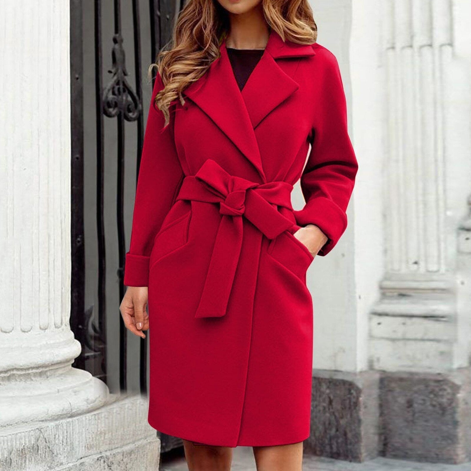 Women's Trench Coat Belted Waist Tie | Classic Look