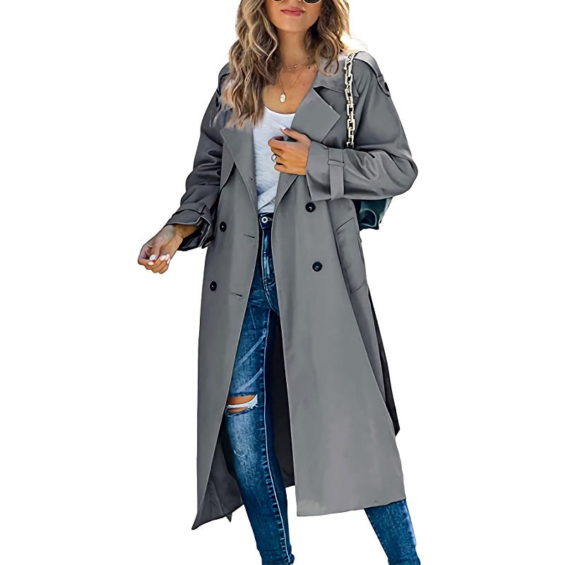 Women's Trench Coat Double Breasted | Long