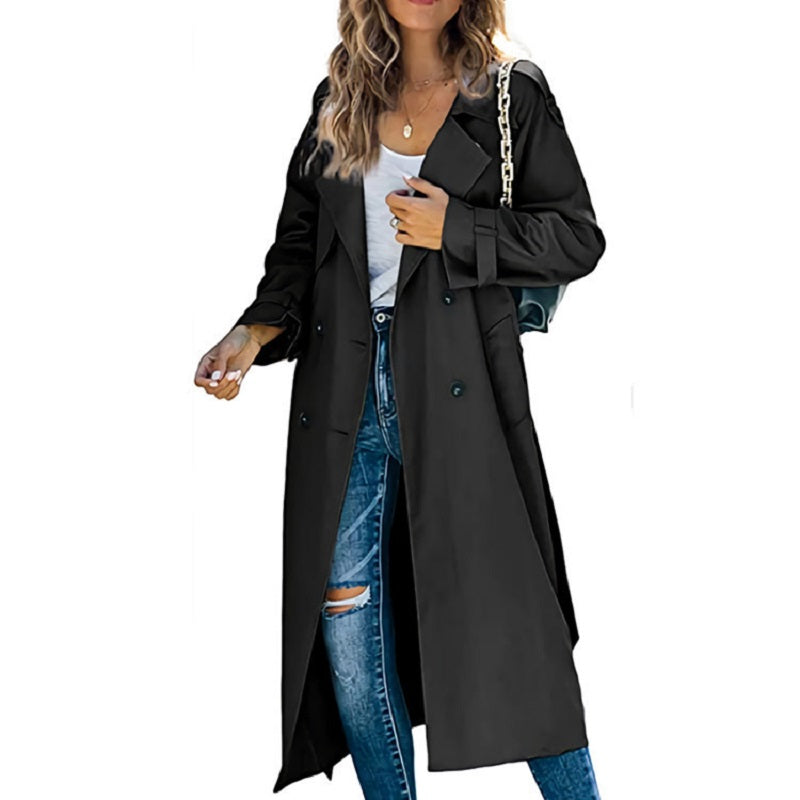 Women's Trench Coat Double Breasted | Long