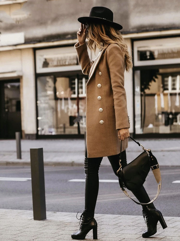 Women's Trench Coat Longline | Button Detail