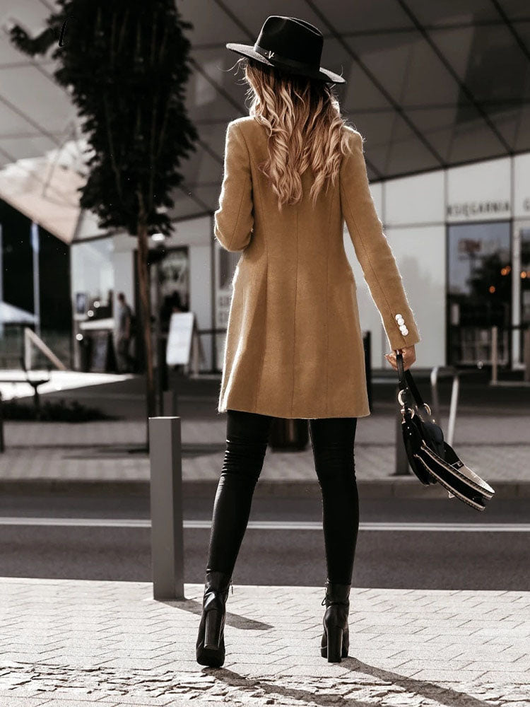 Women's Trench Coat Longline | Button Detail