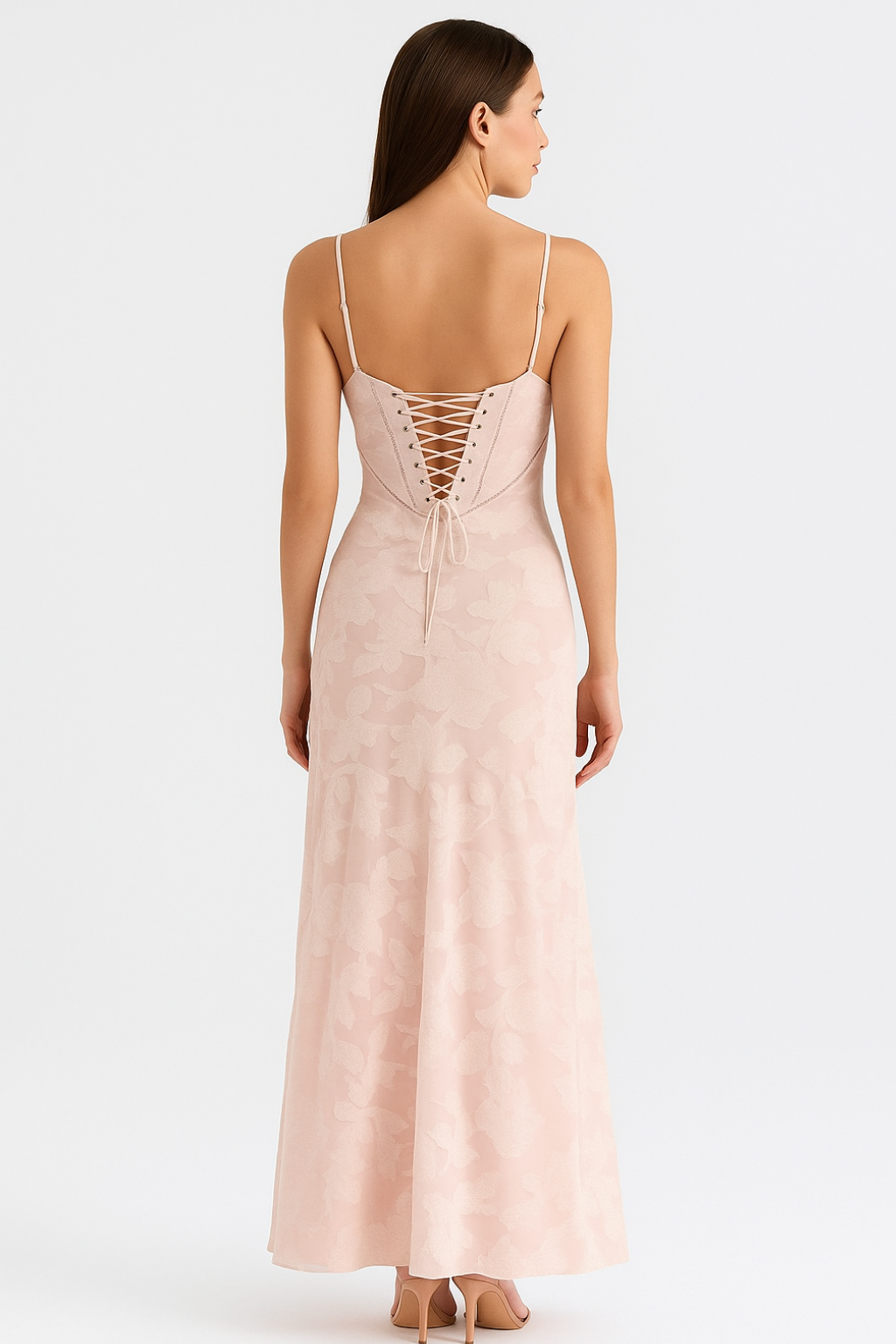 Women's Wedding Dress Lace-Up Back | Floral