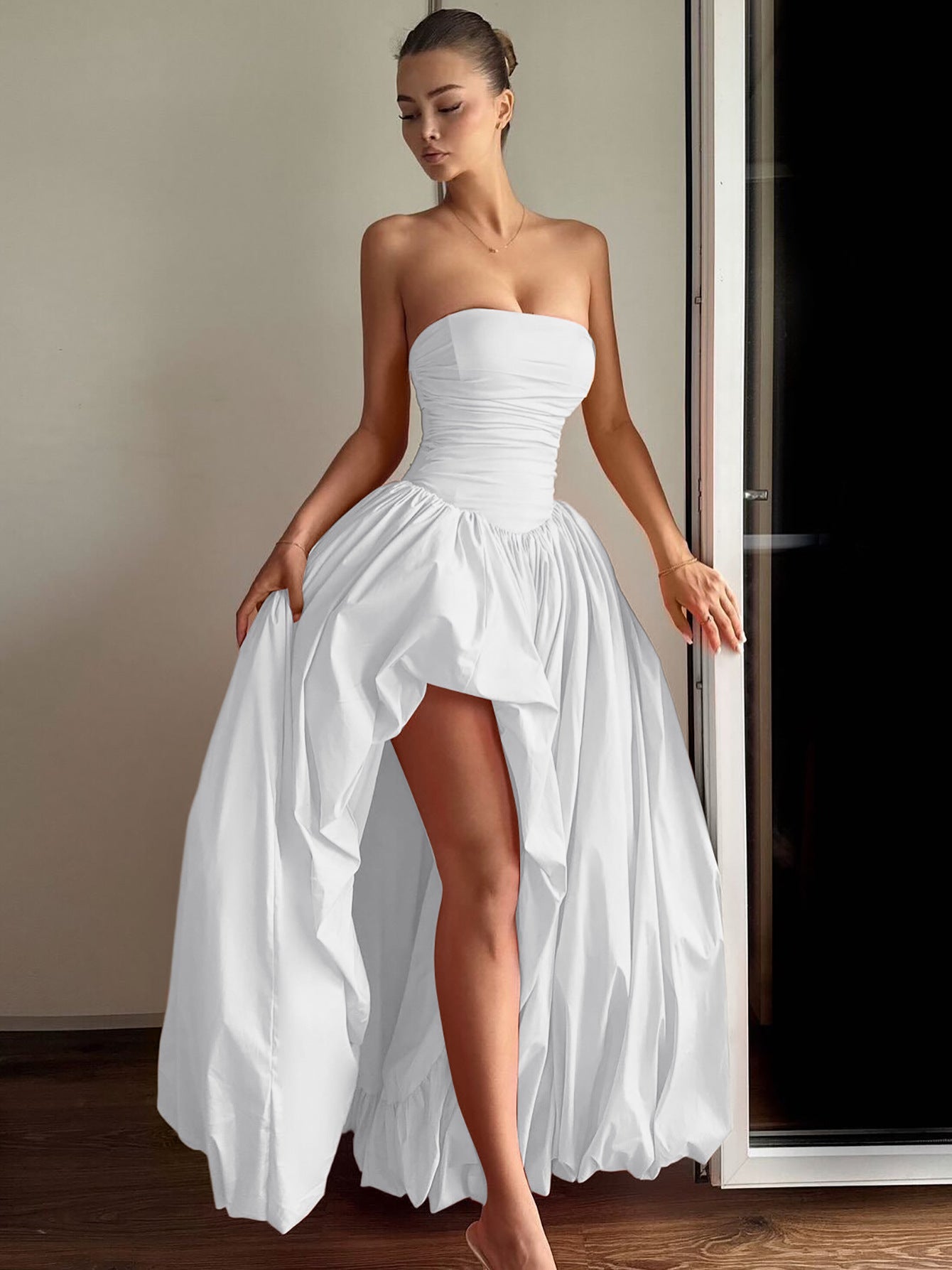 Women's Wedding Dress Strapless | Flowing Skirt