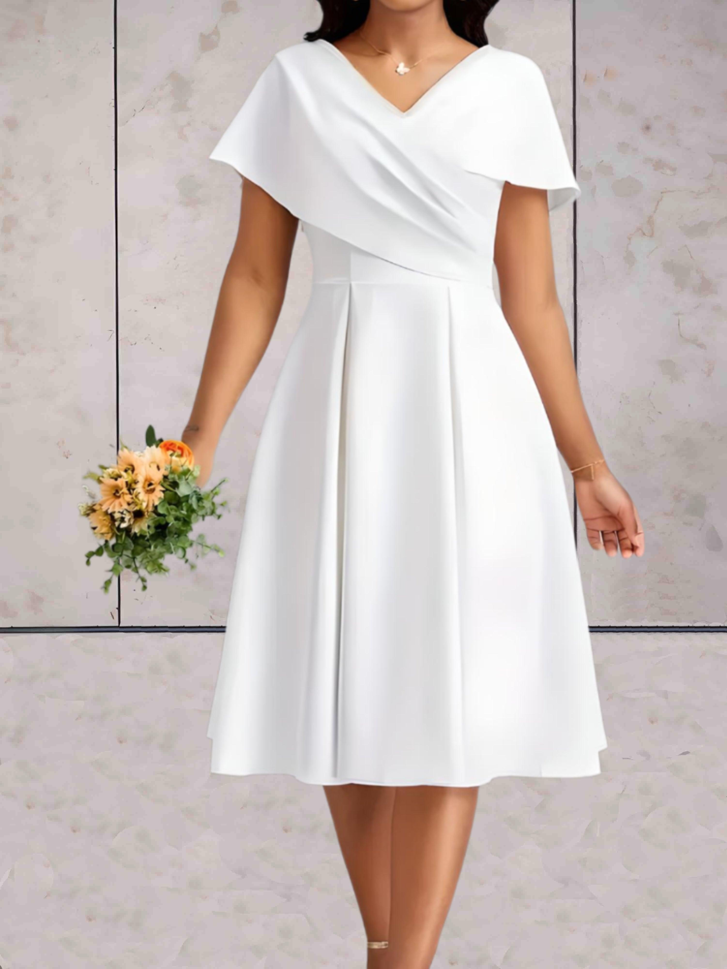 Women's Wedding Dress V-Neck | Flared