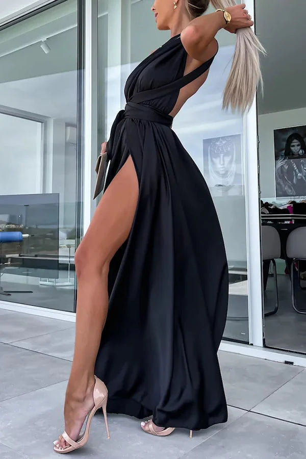 Women's Wedding Guest Dress Halter Neck | Maxi