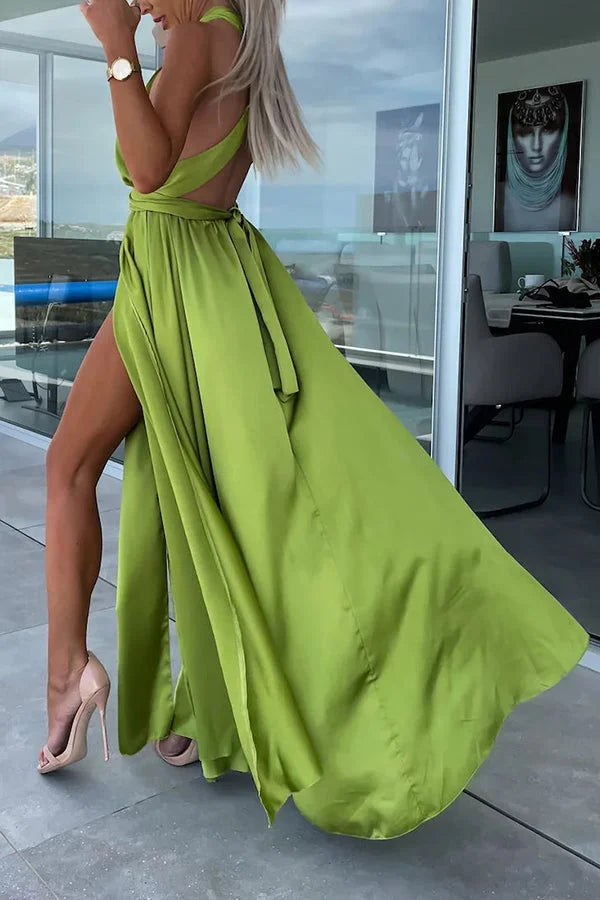 Women's Wedding Guest Dress Halter Neck | Maxi