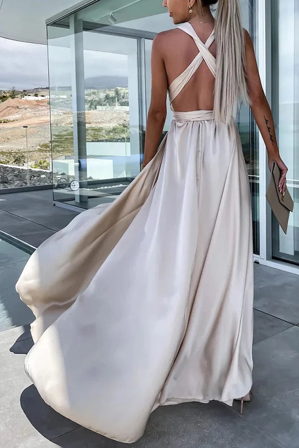 Women's Wedding Guest Dress Halter Neck | Maxi