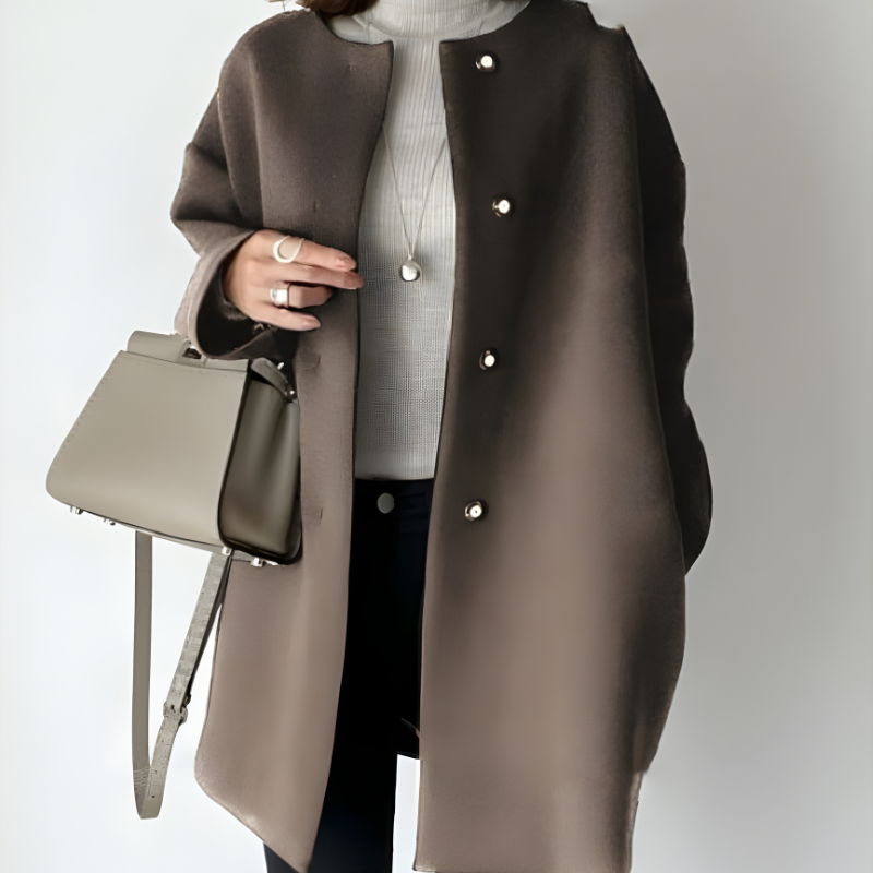Women's Winter Coat With Button Closure | Elegant